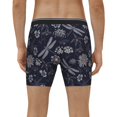 thumbnail image 2 of Men's Boxer Briefs, Wildflowers And Dragonflies Soft and Breathable Mens Underwear Boxer Briefs With Widen Waist, 2 of 5