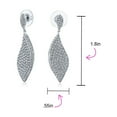 thumbnail image 4 of Bling Jewelry Womens Bridal CZ Pave Twist Teardrop Dangle Chandelier Earrings, 4 of 4