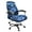 Blue Turtle Hibiscus Floral, variant on Xixirimido Camouflage Print Office Chair Covers, Stretch Computer Boss Chair Cover with Button High Back Chair Slipcover Anti-Dust Rotating Chair Cover for Home Office, Large