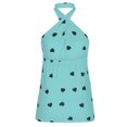 thumbnail image 5 of Women's Casual Crisscross Sleeveless Tank Halter Top Printed Summer Loose Cami Shirts Sexy Beach Blouses Camisole, 5 of 7