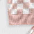 thumbnail image 6 of YDFCWXW Toddler Baby Girl Fall Spring Outfit Checker Patchwork Long Sleeve Sweatshirt Elastic Waist Pants Newborn Clothes Set (Red, 18-24 Months), 6 of 8