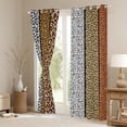 thumbnail image 3 of Erosebridal Leopard Print Curtains & Drapes 2 Panels 52"Wx63"L,Cheetah Print Curtains Western Animals Skin Blackout Curtains,Animal Hide Patchwork Big Cat Spot Western Room Decor, 3 of 6