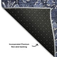 thumbnail image 3 of Addison Rugs Mayfield Washable Transitional Floral Navy Rectangle Rug, 10' x 14', 3 of 6