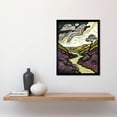 thumbnail image 2 of Scottish Countryside Path with Purple Heather Art Print Framed Poster Wall Decor 12x16 inch, 2 of 5