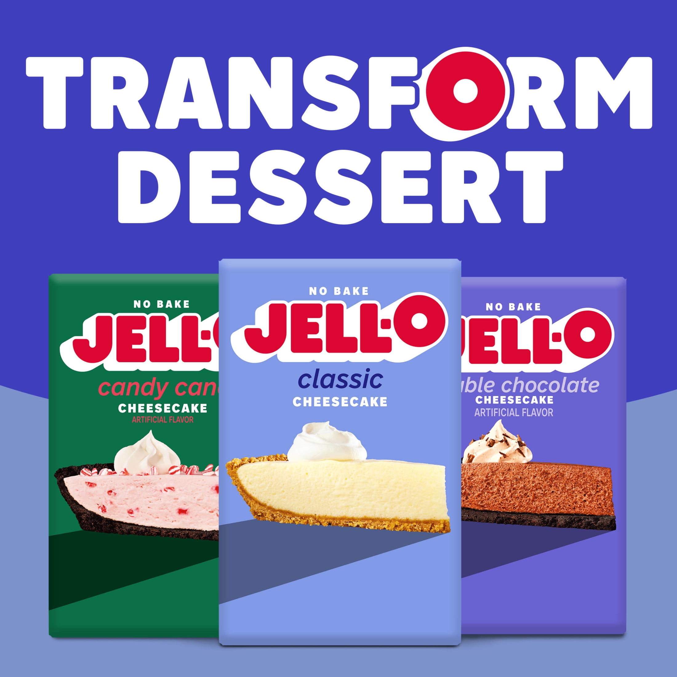 Jell-O No Bake Classic Cheesecake Dessert Kit with Filling Mix and Crust Mix, 11.1 oz Box