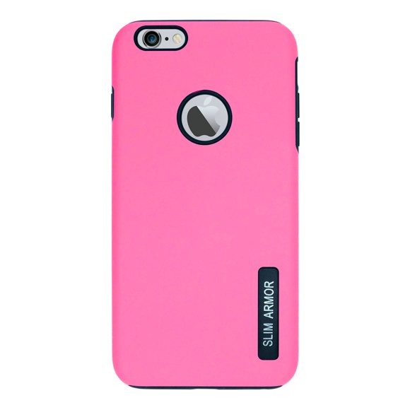 Funda new case doble capa mas vidrio templado para iPhone 6 plus Fucshia Atti New Case