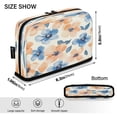 thumbnail image 3 of Wobogo Pastel Peach and Blue Flowers Large Capacity Durable Zippered Pencil Case Portable Stationery Storage Organizer Bag for Study Office Travel, 3 of 7