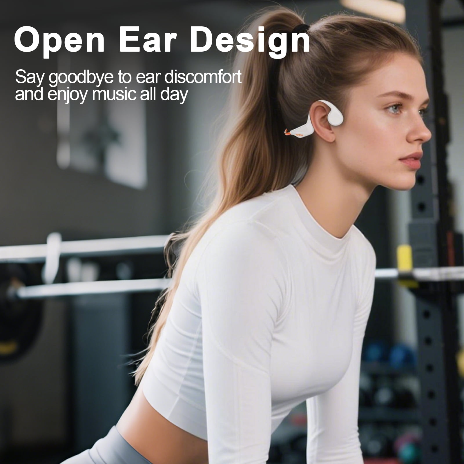 Aveek Bone Conduction Headphones with IPX5 Waterproof,5.4 Bluetooth Headphones - 10H Playtime for Running, Cycling, Workout, Gift