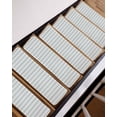 thumbnail image 3 of Stripes Non-Slip Stair Treads for Wooden Steps Modern Art Sage Green Indoor Carpet Stair Runners 4PCS 8x30 in with Adhesive for Pets and Seniors, 3 of 7