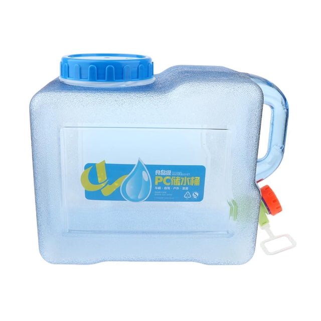 Botella de plástico nueva de 5/8 litros, contenedor de agua + grifo + bote de agua con tapa 8L Cola bomba de contenedor de almacenamiento de agua