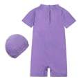 thumbnail image 4 of ATAIKU 12M-8Y Baby Girls One Piece Rash Guard Swimsuit with Hat Kids Unicorn Short Swimsuit UPF 50+, 4 of 9
