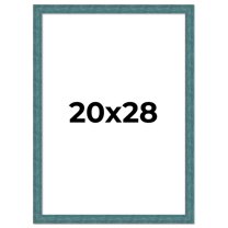 20x28 Frame Blue Rustic Barnwood Solid Wood Picture Frame Width 1.25 Inches | Interior Depth 0.5