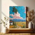 thumbnail image 6 of Bamboo Tree Farmhouse Landscape Canvas Print, Nature Plant Baby Girl Gift Home Wall Decor Art, 6 of 8