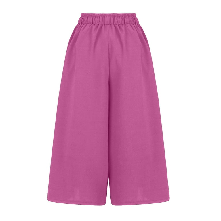 Hot Pink Washed Palazzo Pants Hot Pink Washed Palazzo Pants