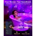 thumbnail image 2 of Luz de Ducha Bocina Bluetooth Impermeable con 16 Colores y Onda Oceánica, 2 of 8