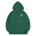 thumbnail image 4 of Pavied Chandails à Capuchon pour Femmes, Chandails à Capuchon Graphiques, Mode Décontractée Imprimé Floral Lettre Manches Longues Col Rond Sweat à Capuche avec Cordon, Chandail en Molleton pour Femmes, Pull à Capuche pour Femmes, Tenues d'Automne, Vert L, 4 of 7