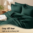 thumbnail image 2 of Dhole 7-Piece Bed in Bag - King Size Striped Comforter Sets, Pillowcases & Sheet Collection for Cozy Bedding Sets - Green, 2 of 10