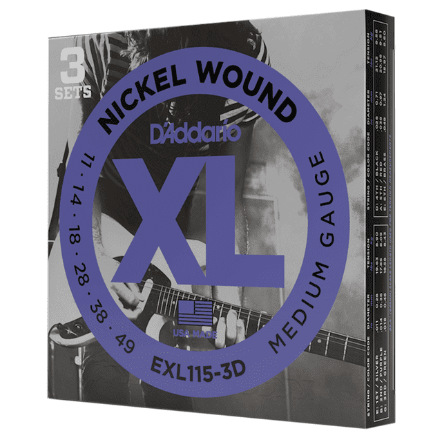 Encordadura Daddario Exl115-3d Guitarra Eléctrica 3 Pack