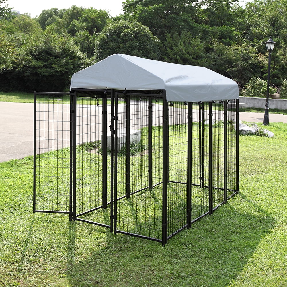 Kadyn Dog Kennel with Roof Cover Heavy Duty Dog Crate for Medium and Large size Dogs, Black (Sandblasted) Kadyn Dog Kennel with Roof Cover Heavy Duty Dog Crate for Medium and Large size Dogs, Black (Sandblasted)