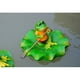 thumbnail image 4 of Figura de rana flotante sobre hoja de loto con varios adornos creativos de animales Remo, 4 of 9