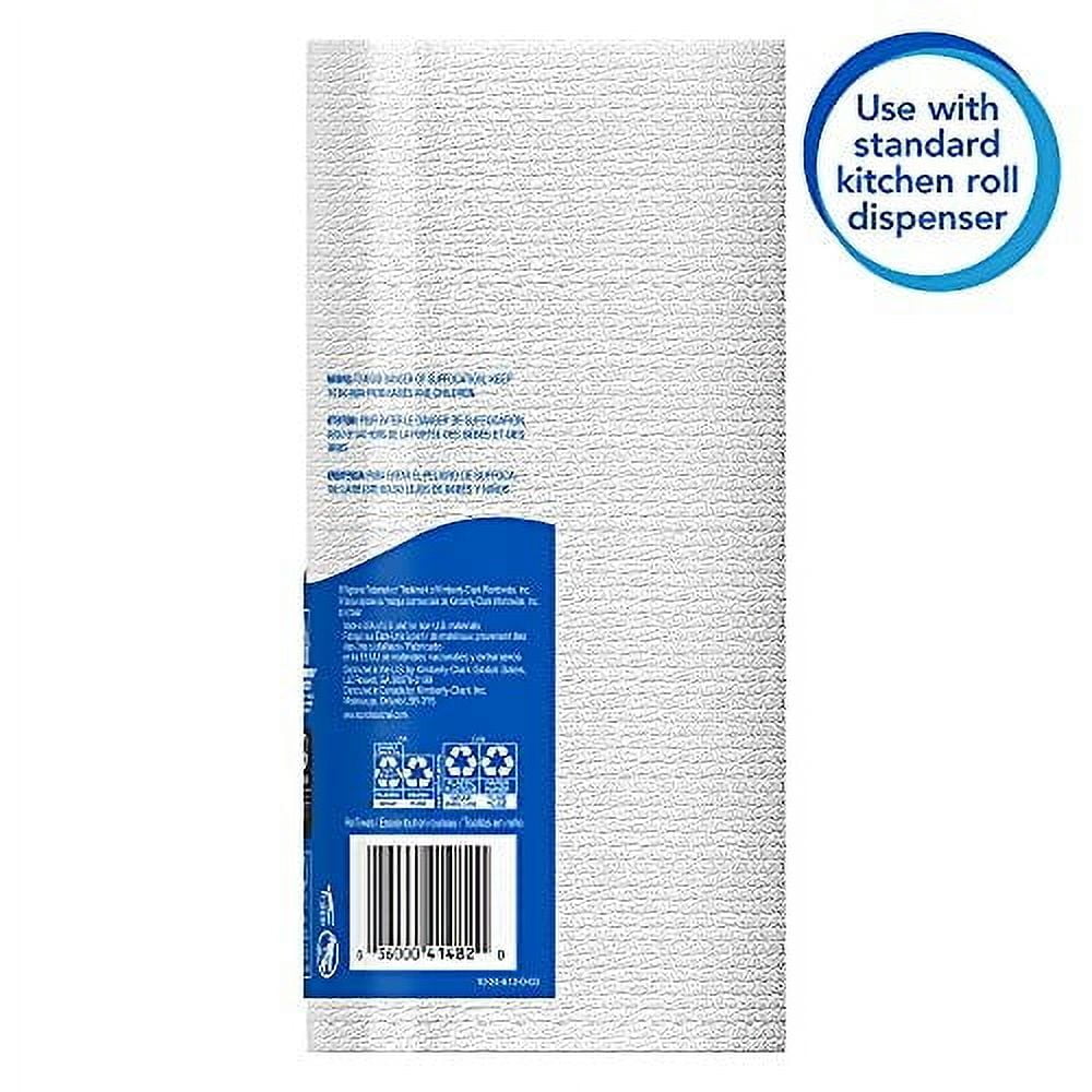 Scott 41482 Kitchen Roll Towels, 11 x 8 25/32, White, 128/Roll, 20 Rolls/Carton