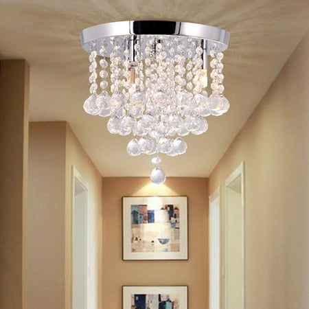 Chandelier Crystal Chandelier Lighting 3 Lights Flush Mount