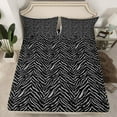 thumbnail image 2 of jejeloiu Gray Zebra Striped Twin Sheet Sets,Retro Geometric Lines Bedding For Adults 3 Pieces, 2 of 7