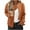 *Orange, variant on Women's Quilted Zip-Up Bomber Jackets,Ladies Lightweight Jacquard Coat,Fall Winter Collared Cropped Blazers For Women,Orange,Size M