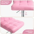 thumbnail image 2 of MoNiBloom Faux Leather Bar Stools 360 Degree Swivel Backrest Barstool Set of 2 for Kitchen, Pink-Black, 2 of 10