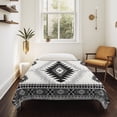 thumbnail image 4 of Black Beige Boho Tapestry for Bedroom Wall Hanging Tapestry, Vintage Ethnic Tribal Southwestern Ceiling Backdrop Tapestries Poster Blanket Wall Decor for Teens Room Living Room Dorm 59" x 90", 4 of 8