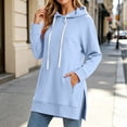 thumbnail image 4 of COMVALUE Womens Warmy Sweatshirt Oversized Hoodie Dress with Pockets | shirt dresses for women 2026 women's fashion hoodies & sweatshirts lightweight hoodies for women (Sky Blue, 4XL), 4 of 6