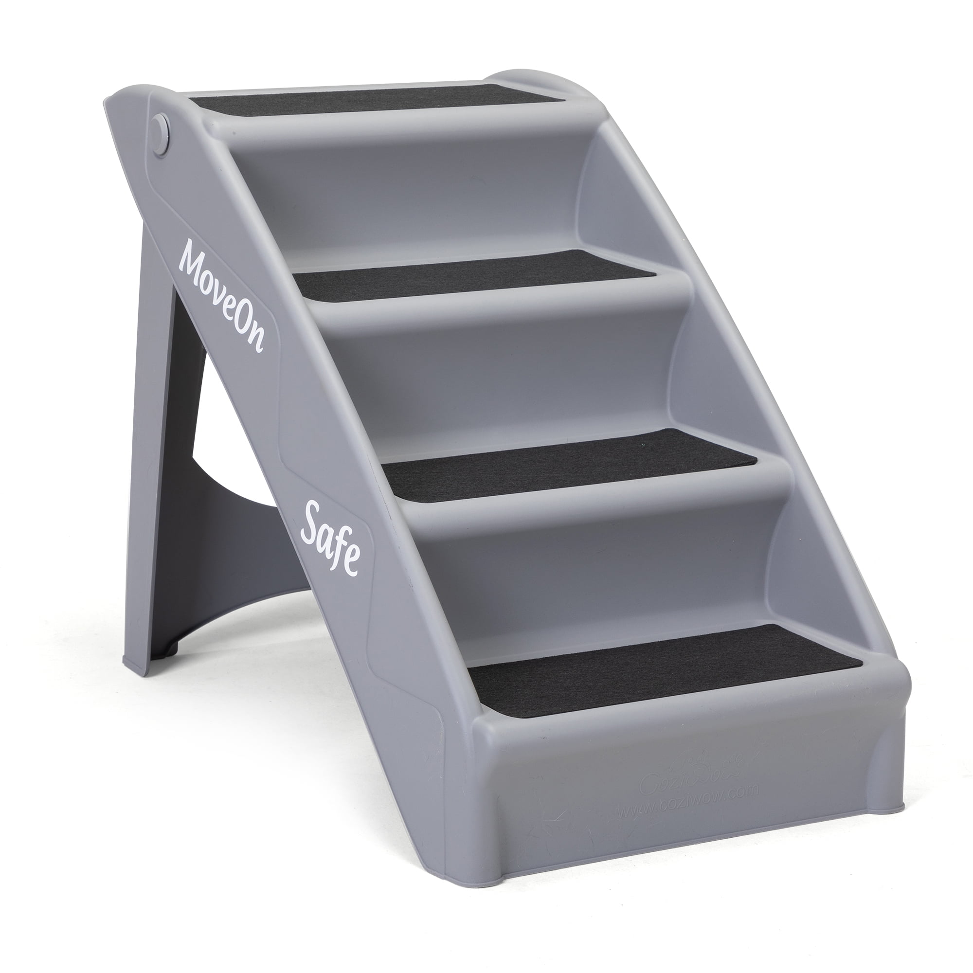 Pefilos 19" Folding Dog Stairs for Dogs and Cats, Dog Stairs for Couch or Bed with 4-Step Design, Pet Ramp for Small Dogs, Gray Pefilos 19" Folding Dog Stairs for Dogs and Cats, Dog Stairs for Couch or Bed with 4-Step Design, Pet Ramp for Small Dogs, Gray