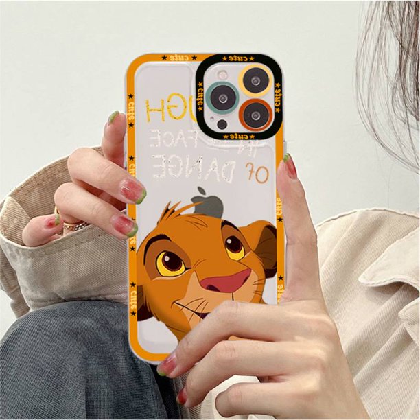 Disney-funda de teléfono del Rey León, carcasa para iPhone 11, 12, 13, Mini Pro Max, 14 Pro Max