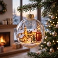 thumbnail image 4 of JHRGJIO Glowing Christmas Story Ornament, Light-Up Mini Holiday Scene Accent, Warm LED Light for Home Display Christmas Decorations Winter Decor Tabletop Decoration, 4 of 6