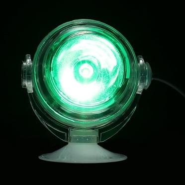 Fish Tank LED Light Underwater Spot Light Aquarium Colorful Light Suction Tank Light (US Plug)
