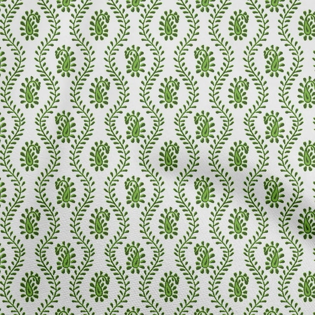 oneOone Georgette Viscose Light Green Fabric Block Sewing Craft Projects Fabric Prints By Yard 42 Inch Wide-LI