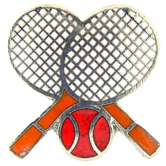 Eagle Emblems P01858 Pin - Tennis, Rackets - 1 in.
