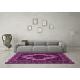 thumbnail image 3 of Ahgly Company Indoor Square Persian Purple Traditional Area Rugs, 5' Square, 3 of 4