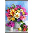 thumbnail image 2 of Cuadros Decorativos Flor bricolaje ronda rhinestone diamante pintura bordado kits cruz puntada Ehuebsd Nuevos Originales, 2 of 6