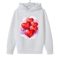 thumbnail image 3 of RXMEKW Heart Print Full-Zip Hooded Sweatshirt for Boys And Girls In Medium And Large With Pockets, 3 of 8
