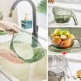 thumbnail image 4 of Clearance Deals！！Rice Strainer 9x5 Inch Plastic Rice Washer With Holes And Ergonomical Handle Multifunctional Fruit Washing Bowl For Cleaning Fruits Vegetables Transparent Rice Wash, 4 of 8