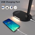 thumbnail image 4 of Lámparas de escritorio para oficina en casa: lámpara de escritorio LED con luz nocturna, lámpara de escritorio de oficina, puerto de carga USB, 5 modos de color, 5 niveles de brillo, tempori, 4 of 5