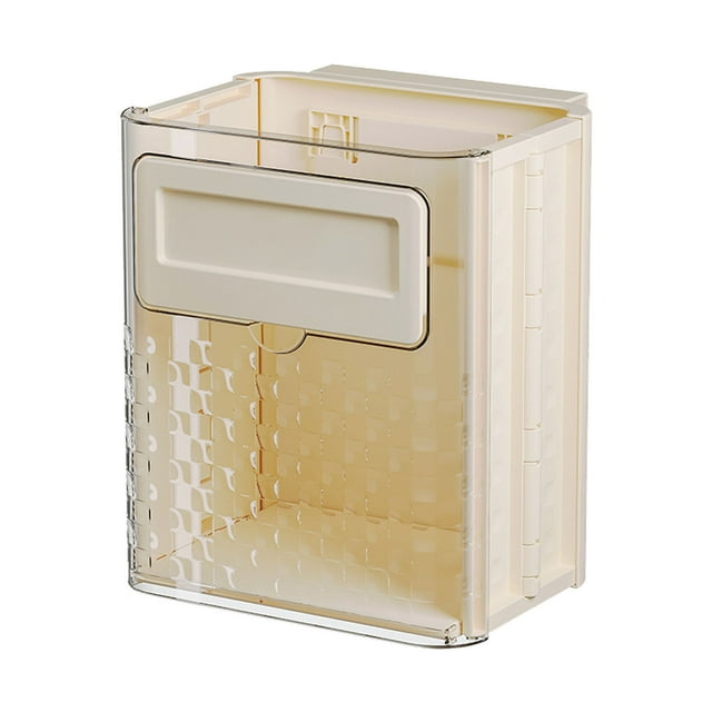 TIELUTT Wall Mounted Foldable Can Hanging Can with Lid Kitchen Garbage Can Chip Organizer for Pantry Lunch Containers Glass Large Glass Storage Containers Bread Storage Container Cereal Holder