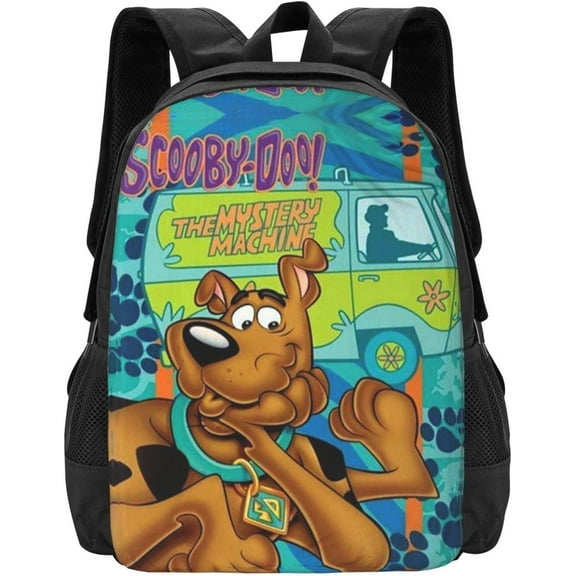 Scooby Doo Backpack, Cartoon Anime Backpack, 16 Inch Laptop, Travel Daypack, Black, One Size
