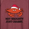 thumbnail image 3 of Instant Message - Not Naughty Just Crabby Christmas - Women's Lightweight French Terry Long Sleeve Shirt, 3 of 6