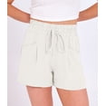 thumbnail image 6 of ANRABESS High Waisted Shorts for Women Summer Drawstring Lounge Shorts with Pockets Casual Loose Beach Vacation Shorts, 6 of 8