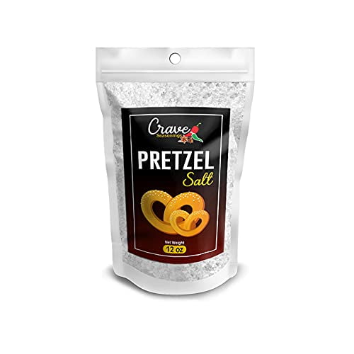 Crave Coarse Pretzel Salt 12 Ounce Bag Premium All Natural Coarse