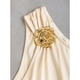 thumbnail image 4 of Women's Asymmetrical One Shoulder Mini Dress Ruched Bodycon Tiered Ruffle Hem Party, 4 of 6