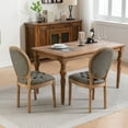 thumbnail image 3 of Dining Chairs Set of 8 French Style Nailhead Trim Faux Leather Fabric,Kitchen & Dining Room Chairs with Wood Legs (8 Pieces, Gray), 3 of 8