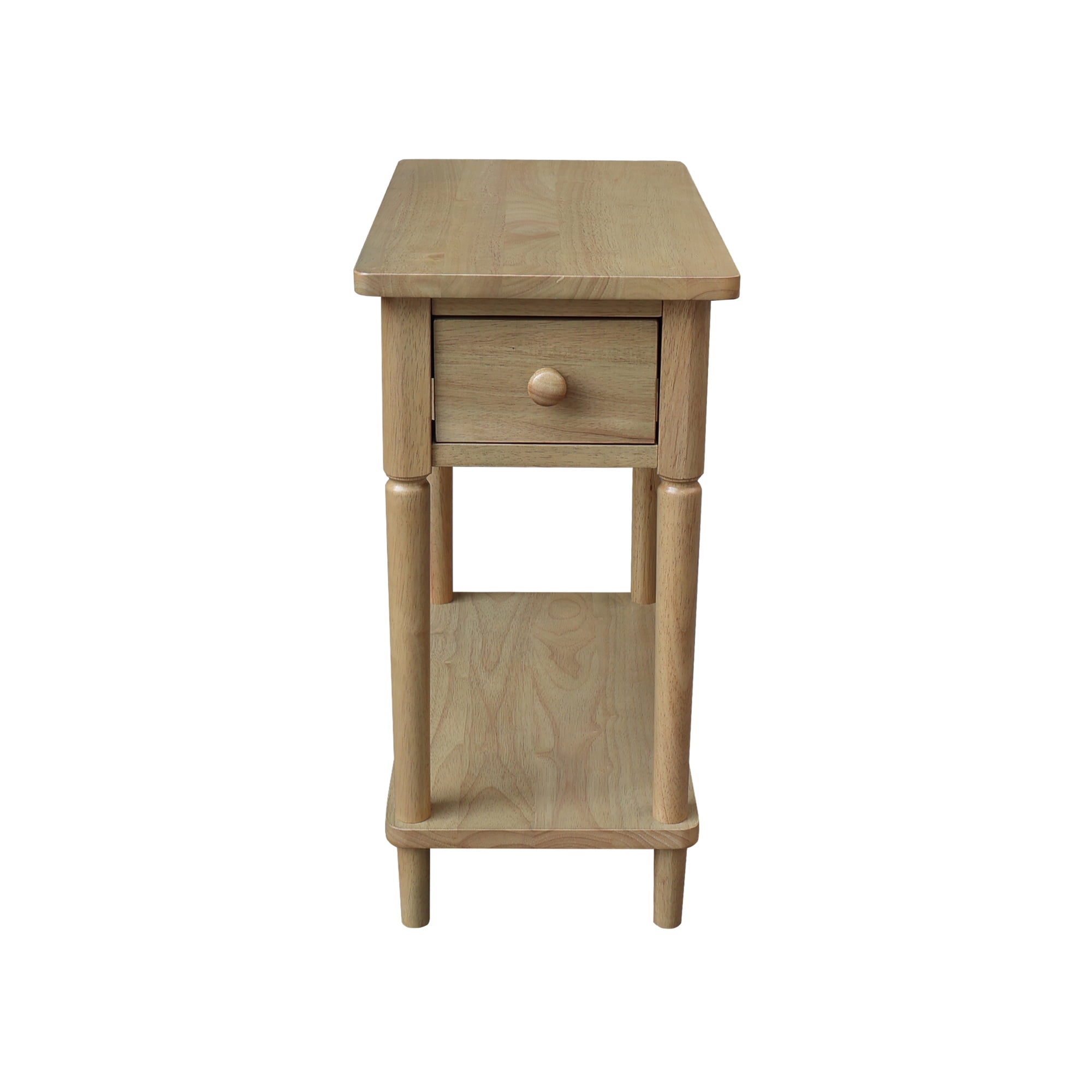Solid Wood Narrow Side Table, Honey